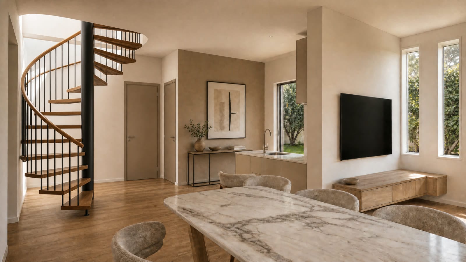 Render della variante scala di Prato degli Ulivi inserita nel materiale di presentazione