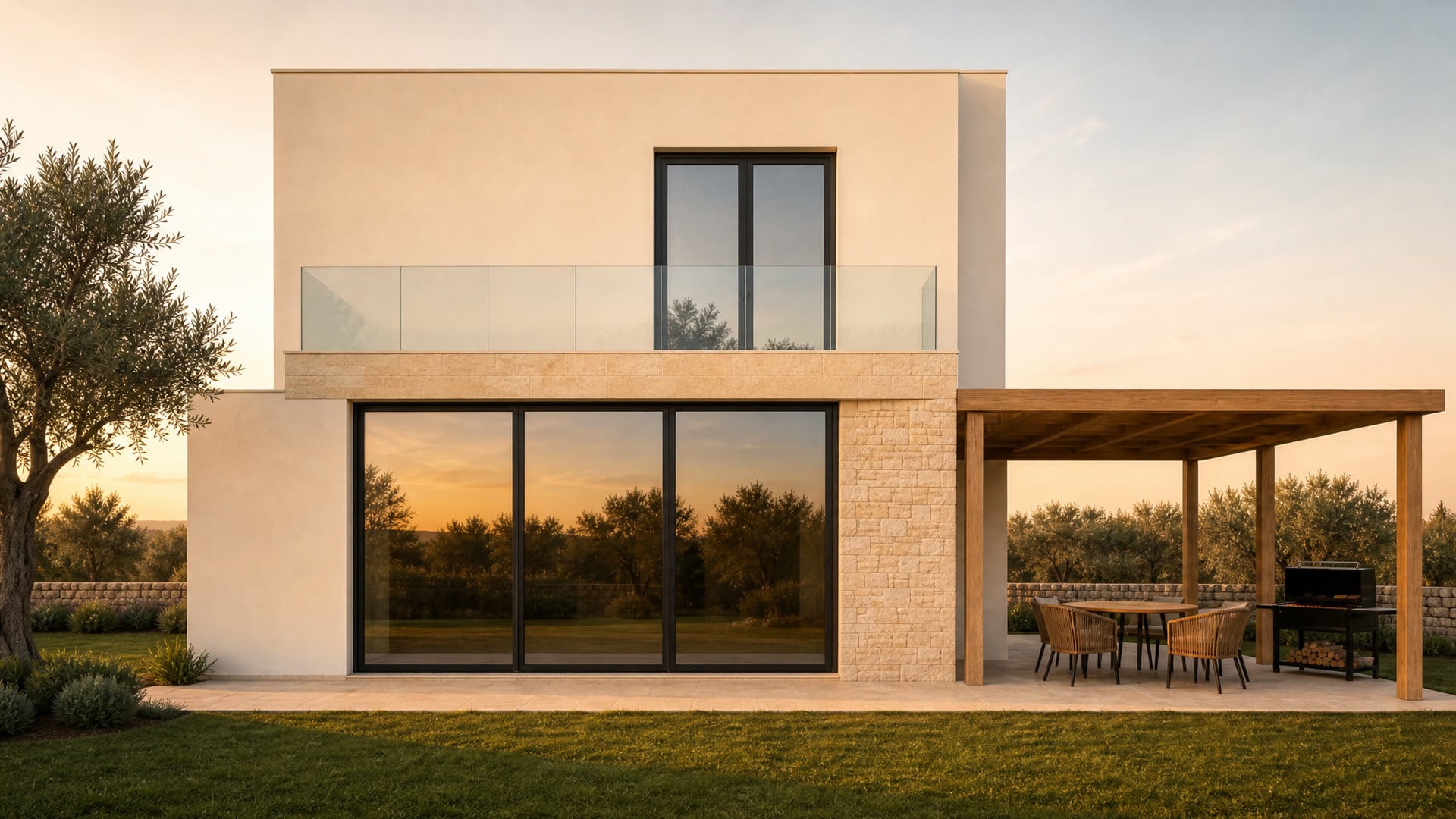 Prospetto Nord-Ovest: render fotorealistico
