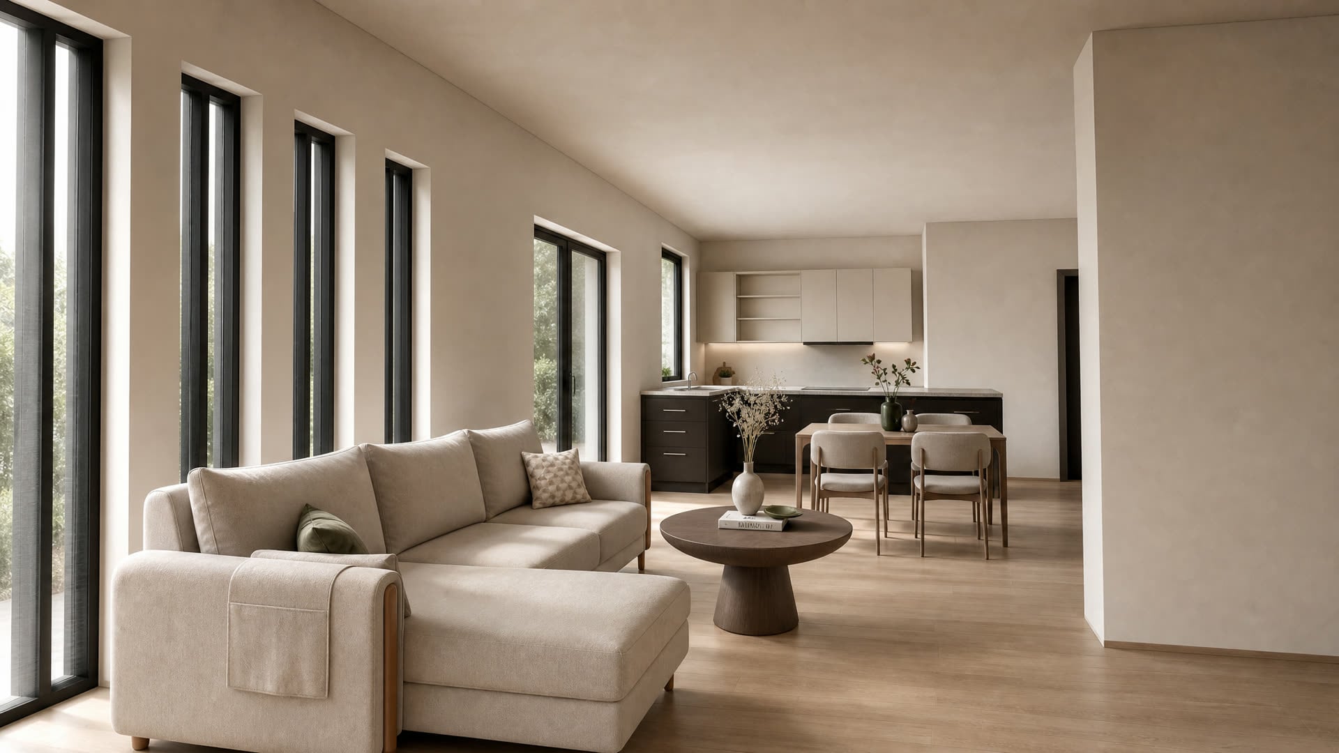 Soggiorno: render fotorealistico degli interni