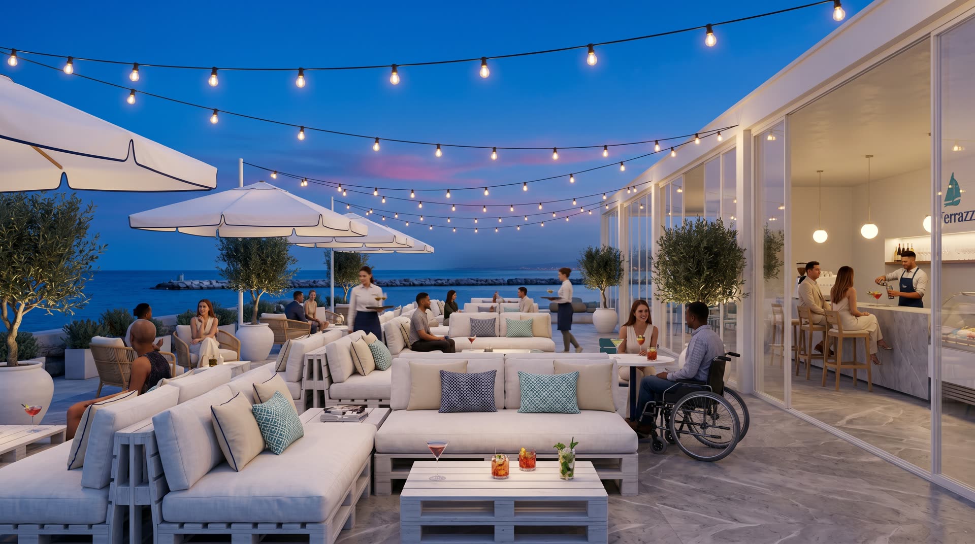 Le Terrazze Sant'Erasmo: terrazza lounge alla golden hour