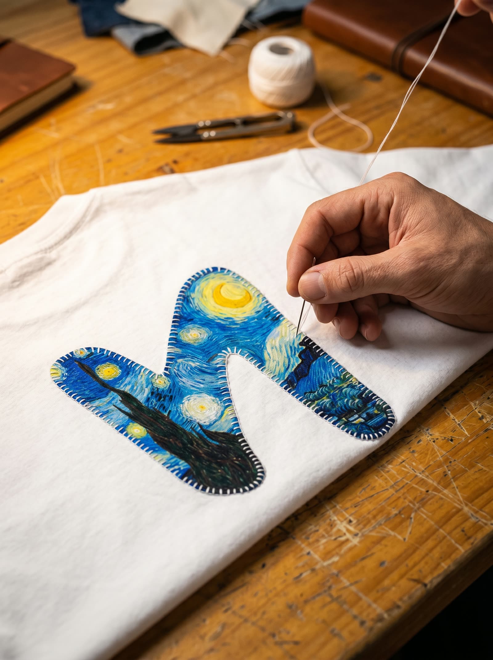 Ricamo Van Gogh cucito a mano, brand Expensive