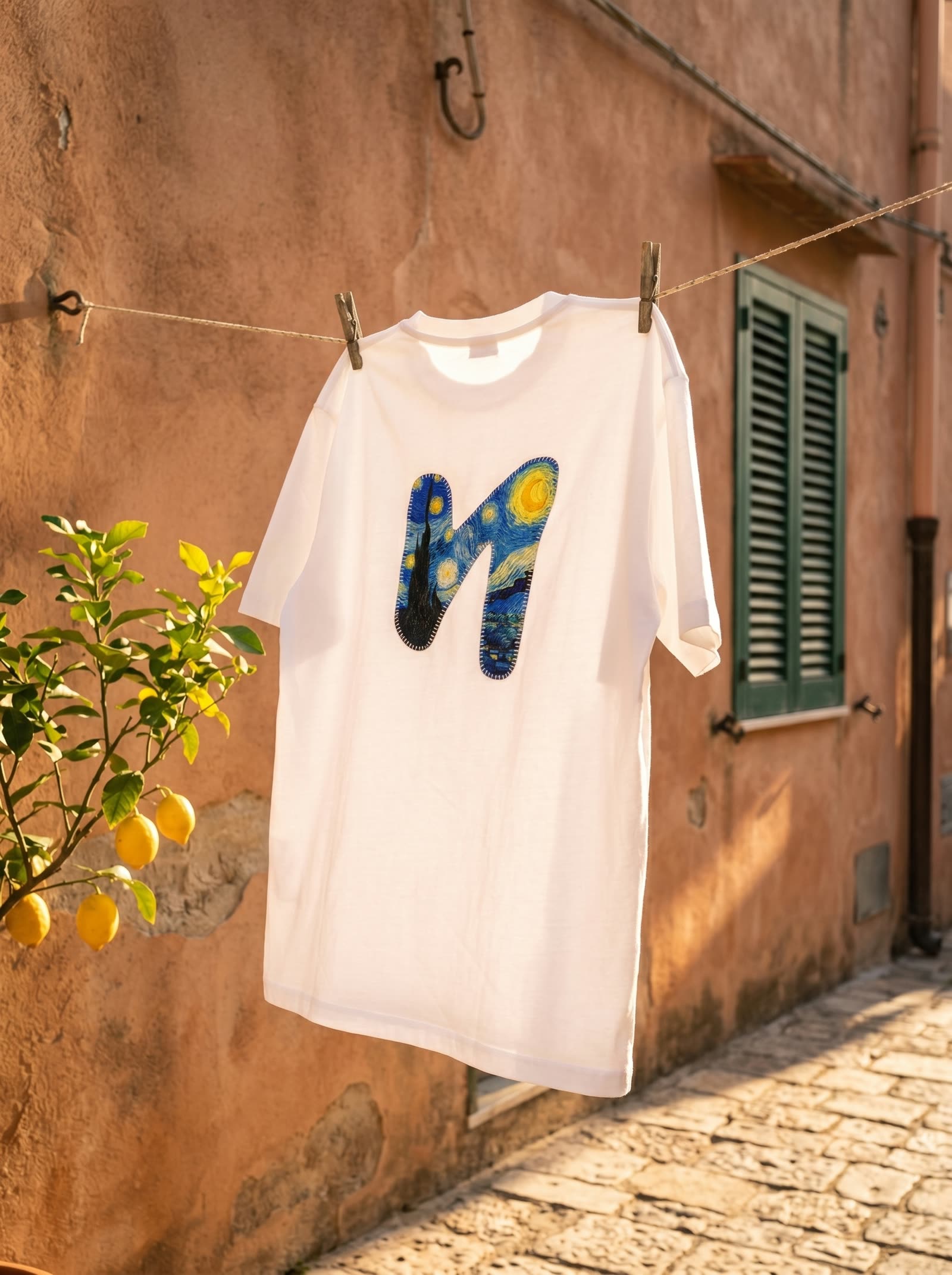 T-shirt Expensive in un vicolo siciliano